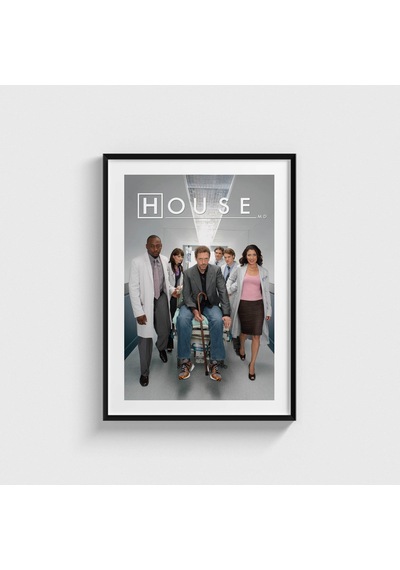 House Dizi Posteri Tablo Çerçeveli Poster Duvar Dekorasyonu Siyah Çerçeveli Tablo Siyah Çerçeveli Tablo Dn11d529sıyah