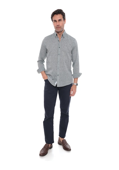 Slim Fit Uzun Kol Yaka Düğmeli Nefes Alan Keten Hediye Kutulu Erkek Gömlek Fs-004548 - Yeşil-3229 Slim Fit Uzun Kol Yaka Düğmeli Nefes Alan Keten Hediye Kutulu Erkek Gömlek Fs-004548 - Yeşil-3229