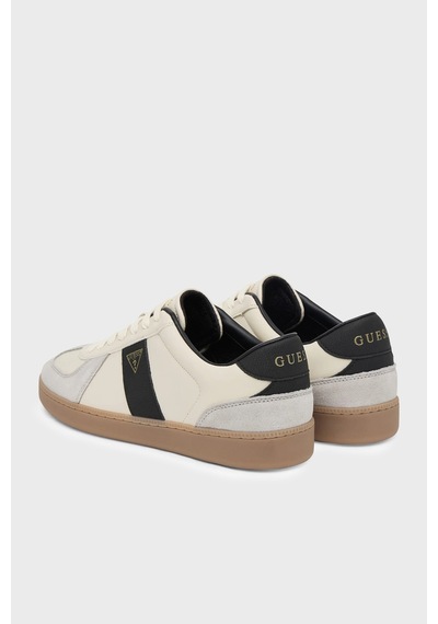Guess Dravos Logolu Süet Detaylı Sneaker Ayakkabı Fmfdraell12 Erkek Ayakkabı Fmfdra Ell12 Whıbe Beyaz-bej