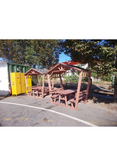 Pergola Banklı Ahşap Çardak P39 Maun