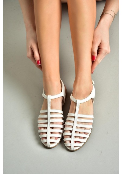 Fox Shoes S314960109 Beyaz Kadın Sandalet Beyaz