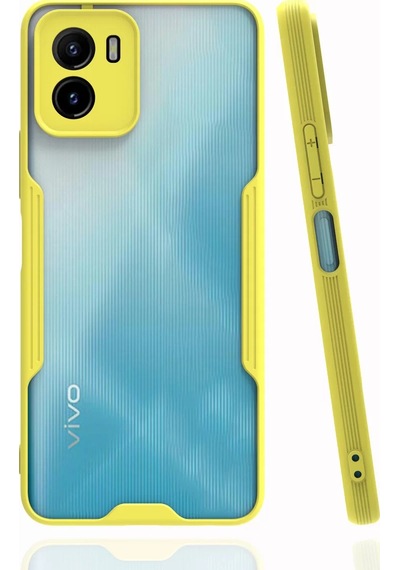 Newface Vivo Y15s Kılıf Platin Silikon - Sarı