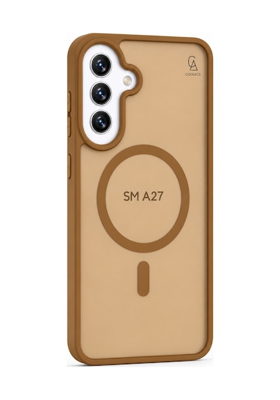 Samsung Galaxy A27 Ile Uyumlu Kılıf Magsafe Şarj Özellikli Mat Arka Yüzeyli Kapak Çöl Titanyum