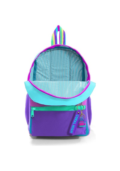Minik Yuva Sırt Çantası Pembe Pastel Renkli İki Bölmeli 23559
