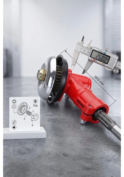 Rapco Motorlu Tırpan Redüktörü 9 Diş 26 Mm