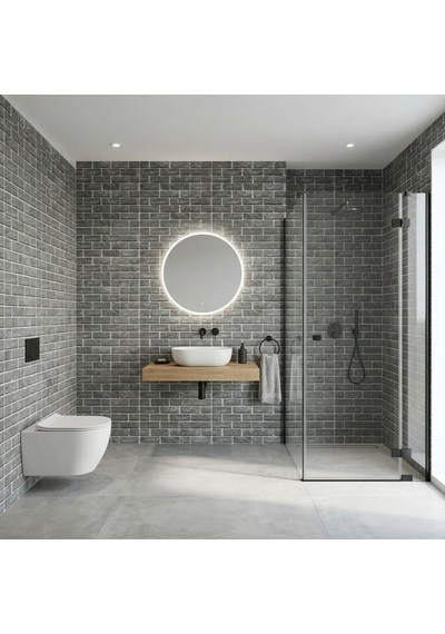 30x60 Cm Kendinden Yapışkanlı Duvar,banyo,tezgah Arası Kaplama Gri Tuğla Desen 6 Adet 30 X 60 Cm