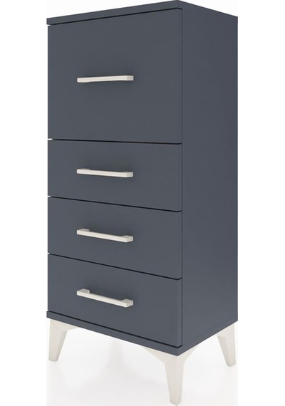 Arges Komodin 4 Çekmeceli 44x30x96 Antrasit-antrasit Antrasit