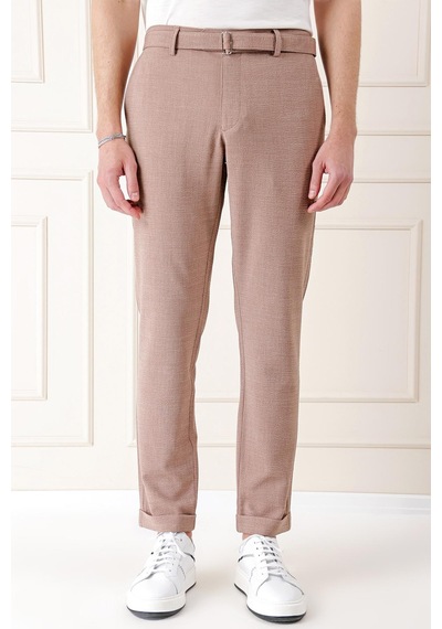 Efor Comfort Fit Belden Kumaş Kemerli Pamuk Bej Jogger Pantolon P 1154 Bej