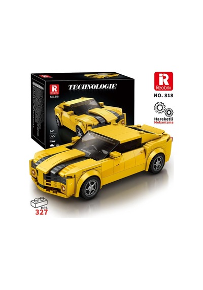 Reobrix Creator 818 Chevrolet Camaro Spor Araba Yaratıcı Yapı Blok Seti Building Blocks - 327 Parça
