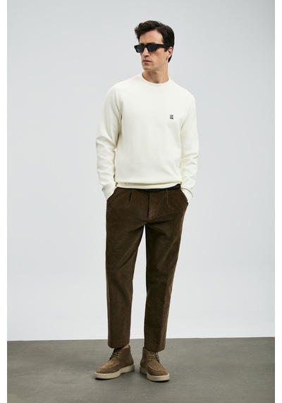 Lufian Grant Erkek Sweatshirt 112030179 Ekru