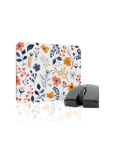 Çiçek Desenleri Kaymaz Dikişli Kauçuk Oyuncu Mousepad V4 - 22x18 Gaming Mouse Pad Fare Altlığı