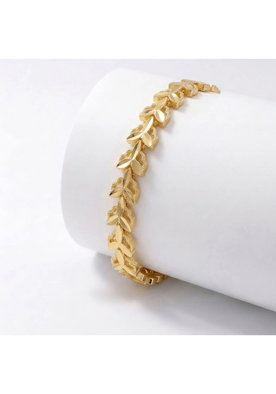Moncuk Design Laurel 24k Gold Kaplama 8 Mm Kadın Bileklik 3351kbv5d5 Sarı