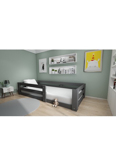 Herseycik Ninnimo Montessori 90X190 Yatak Uyumlu Karyola Y19-4 Antrasit