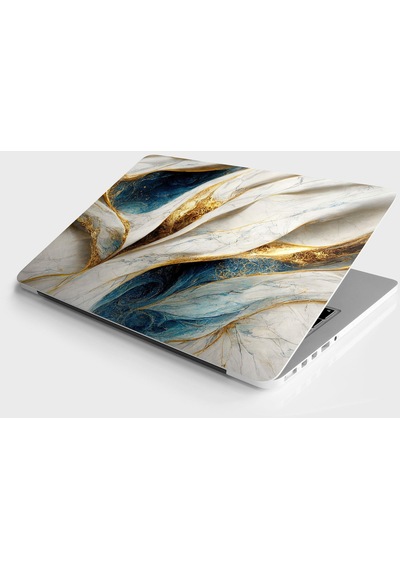 Laptop Sticker Bilgisayar Notebook Pc Kaplama Etiketi Lüks Mermer Beyaz Altın