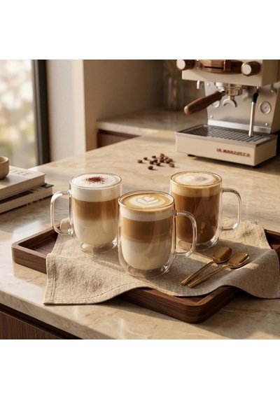 Borosilikat Cam Bardak, 250 Ml Geniş Kapasite, Isıya Dayanıklı Yapı, Çift Cidarlı Yalıtım, Makinede Yıkanabilir, Ev Ofis Restoran İçin Kullanıma Uygun Kulplu Kahve Espresso Sunum Bardağı çok renkli Borosilikat Cam Bardak, 250 Ml Geniş Kapasite, Isıya Dayanıklı Yapı, Çift Cidarlı Yalıtım, Makinede Yıkanabilir, Ev Ofis Restoran İçin Kullanıma Uygun Kulplu Kahve Espresso Sunum Bardağı çok renkli