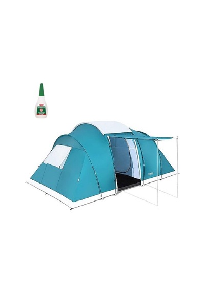 Bestway Pavillo 6 Kişilik Çift Bölmeli Aile Kamp Çadırı 68094 Mavi