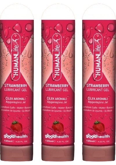 Humanlife Çilek Aromalı Kayganlaştırıcı Jel 3 x 125 ML