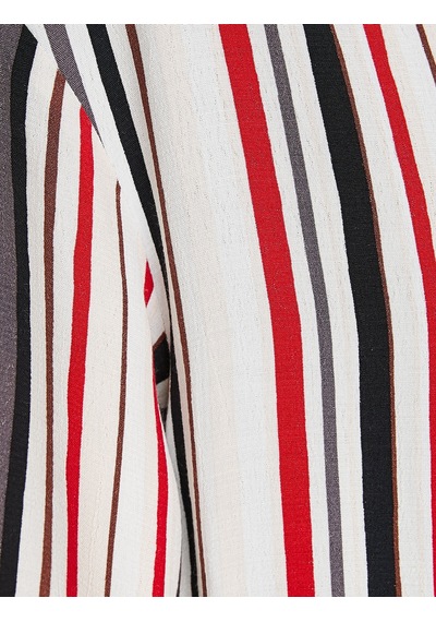 Koton Çizgili Kimono Kırmızı Çizgili 9yak52893uw