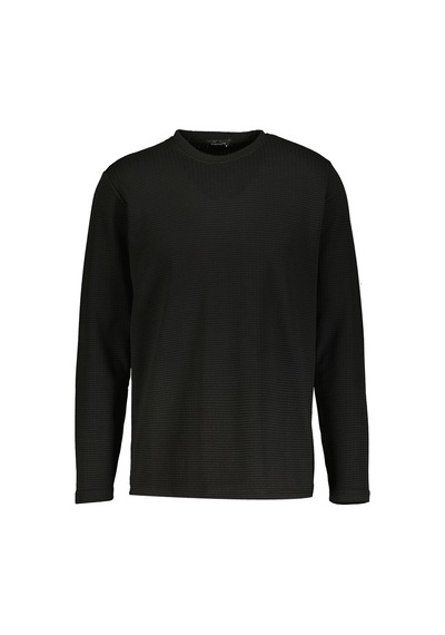 Finesuits Erkek Jakarlı Sweatshirt 242209020.lnkoyr Siyah