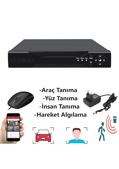 12 Kameralı Ip Set Yapay Zeka Özellikli Gece Renkli Sesli Ip 4386
