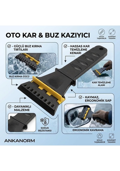 Oto Araba Kar Buz Kazıyıcı Kırıcı Kazıma Kazıyıcı Ön Cam Temizleyici Buz Kazıyıcı Buz Kırıcı Diğer