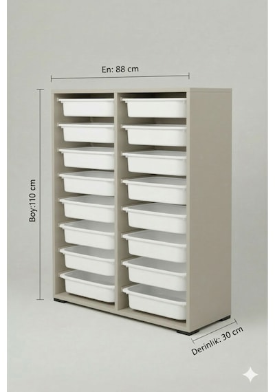 16 Adet Orta Boy Çekmeceli 110 Cm Gri Çocuk Odası Oyuncak Dolabı Ve Çok Amaçlı Saklama Ünitesi - Depolayıcı Düzenleyici Organizer 16 Adet Orta Boy Çekmeceli 110 Cm Gri Çocuk Odası Oyuncak Dolabı Ve Çok Amaçlı Saklama Ünitesi - Depolayıcı Düzenleyici Organizer
