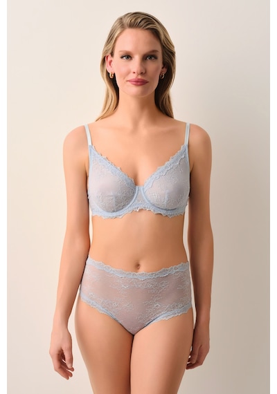 Suwen Cosmopolitan Dantelli Balenli Sütyen St4453609015 Mavi