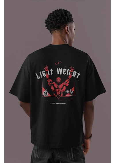 Özel Tasarım Ronnie Coleman Light Weight Sırt Baskılı Unisex Over Siyah