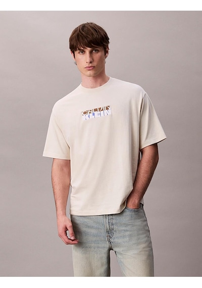 Calvin Klein Erkek Pamuklu Bisiklet Yaka Kısa Kollu Beyaz T-shirt Lv04rd808g-yae-10169 Beyaz