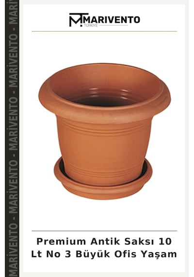 Premium Antik Saksı 10 Lt No 3 Büyük Ofis Yaşam