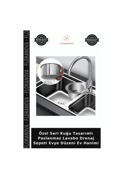 Özel Seri Kuğu Tasarımlı Paslanmaz Lavabo Drenaj Sepeti Evye Düzeni Ev Hanimi Çok Renkli