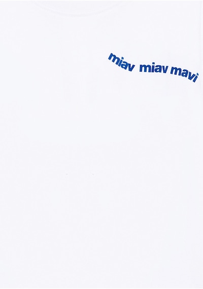 Mavi - Miav Baskılı Beyaz Crop Tişört 7610180-620 Beyaz