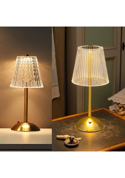 Mien Dokunmatik Şarjlı Masa Lambası Modern Şık Tasarım 30 Cm Altın