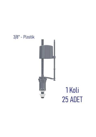 Mega Master Flatör 3/8" Plastik, 1 Koli 25 Adet Çok Renkli