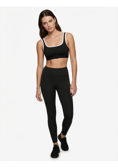Koton Yüksek Bel Cep Detaylı Slim Fit Spor Tayt Siyah 6wak40138nk SiYAH