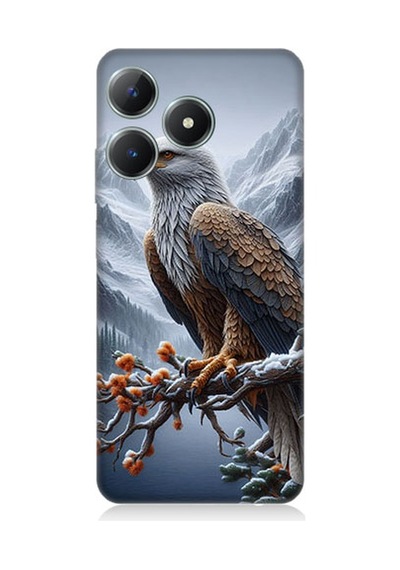 Realme Note 50 Uyumlu Kartal Ve Dağlar  Desenli Silikon Kılıf