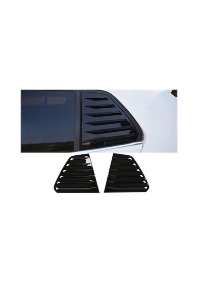 Golf 7 - 7,5 2012 - 2020 İçin Uyumlu Kelebek Cam Kaplaması R Parlak Siyah Abs Piano Black