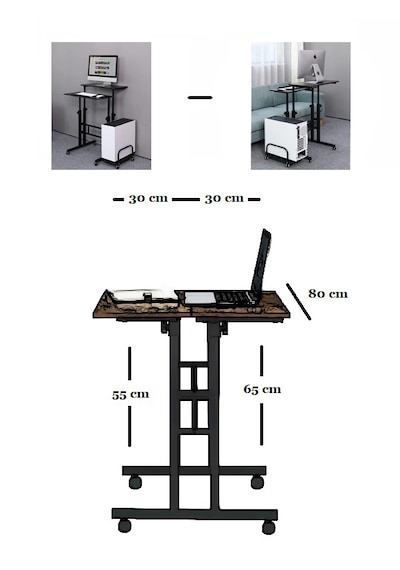 Ryan Oyuncu Masası - 80x60 Antrasit Ryan Oyuncu Masası - 80x60 Antrasit