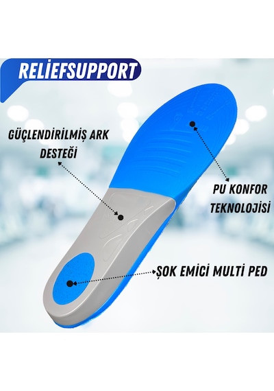 Magicfoot Reliefsupport Doğru Duruş Tabanlığı - Topuk Dikeni - Düz Tabanlık Ve İçe Basma Sorunları Önleyici