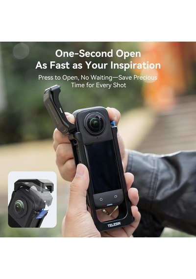 Telesın Insta360 X4 İçin Pratik Çerçeve Kafesi, Insta 360 İçin Koruyucu Kılıf Alüminyum Kılıf Diğer