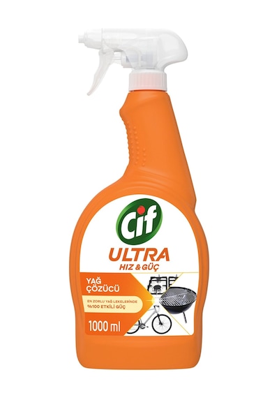 Cif Ultra Hız & Güç Yağ Çözücü Sprey Leke Ve Kir Çıkarıcı 1000 Ml 5 Adet Diğer