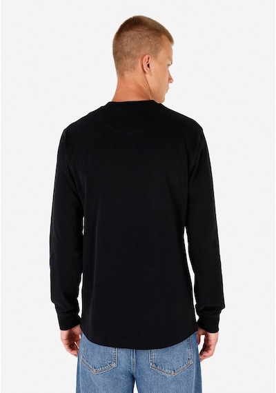 Colin's Colins Regular Fit Düğmeli Yaka Basic Siyah Erkek Uzun Kol Tişört Cl1065875 Siyah