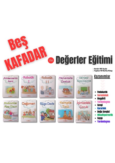 4. Ve 5. Sınıflar İçin Beş Kafadar Değerler Eğitimi Hikaye Seti
