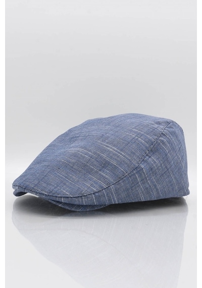 Külah Erkek Lacivert Kasket Keten Yazlık Flat Cap Şapka Lacivert-Standart