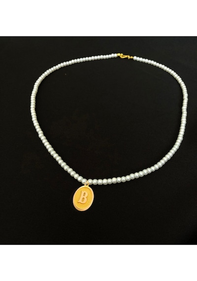 Nezihhan 14 Ayar 0.45 Gram B Harfli İncili Kolye