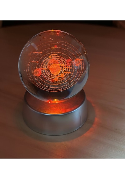 3 D Cam Işıklı Galaksi Gezegen Küre