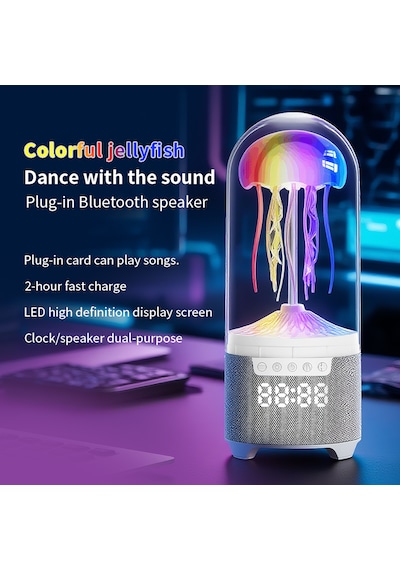 Erd Denizanası Hoparlör, Rgb Led Işıklı Süs, Taşınabilir Subwoofer