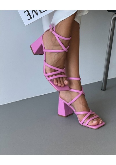 Moopimoda Kadın7cm Topuklu Sandalet - Fuşya Renk Seçenekli