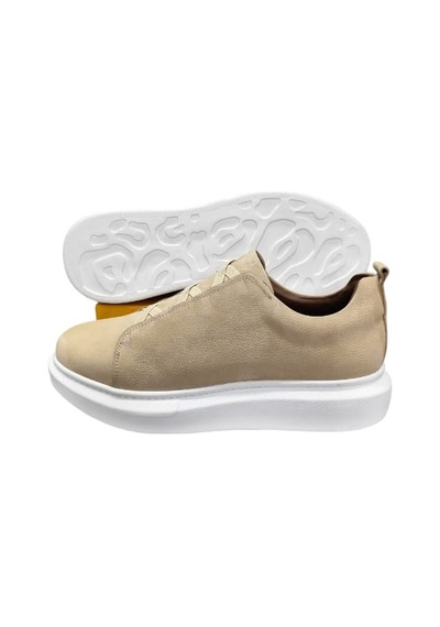 King Paolo King Shoes Bej Rengi Lastikli Erkek Ayakkabı Beyaz