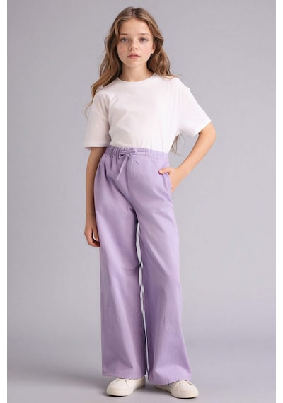 Defacto Wıde Leg Düz Paça Gabardin Pantolon Kız Çocuk G0607a826smpr143 Mor-pr143 Defacto Wıde Leg Düz Paça Gabardin Pantolon Kız Çocuk G0607a826smpr143 Mor-pr143